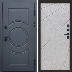 Входная дверь Termo-Door Сфера - Лучи бетон светлый