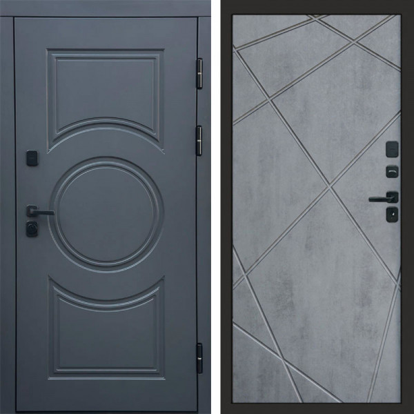 Входная дверь Termo-Door Сфера - Лучи бетон темный