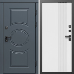 Входная дверь Termo-Door Сфера - Страйп Белый Софт