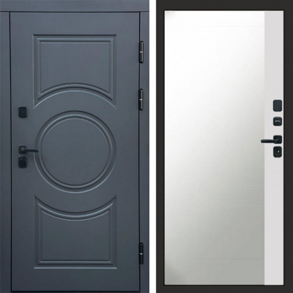 Входная дверь Termo-Door Сфера - Зеркало Фацет Белый софт