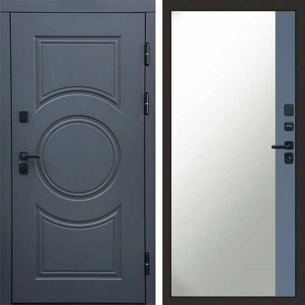 Входная дверь Termo-Door Сфера - Зеркало Фацет Grey софт