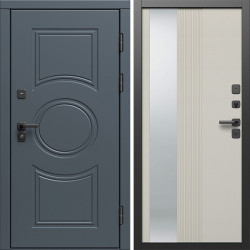 Входная дверь Termo-Door Сфера - Зеркало Люмис Соновая Кость