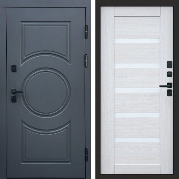 Входная дверь Termo-Door Сфера - Зеркало Триумф Царга лиственница 4500 / 5500