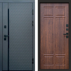 Входная дверь Termo-Door Simple Графит - Без серии Орех премиум