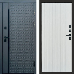 Входная дверь Termo-Door Simple Графит - Flat Белый софт