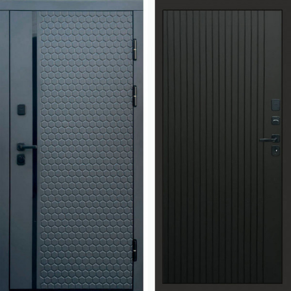 Входная дверь Termo-Door Simple Графит - Flat Черный кварц