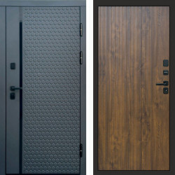 Входная дверь Termo-Door Simple Графит - Flat Дуб