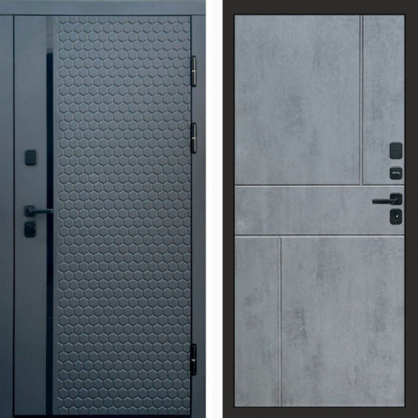 Входная дверь Termo-Door Simple Графит - Горизонт бетон темный