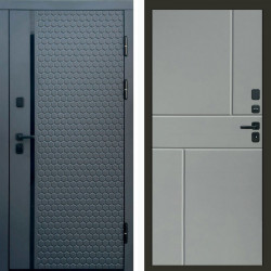 Входная дверь Termo-Door Simple Графит - Горизонт Grey софт