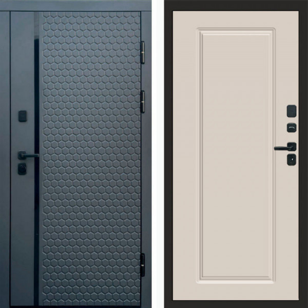 Входная дверь Termo-Door Simple Графит - Гранд Слоновая кость