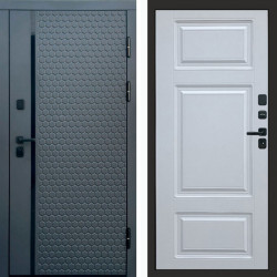 Входная дверь Termo-Door Simple Графит - Лион Белый софт
