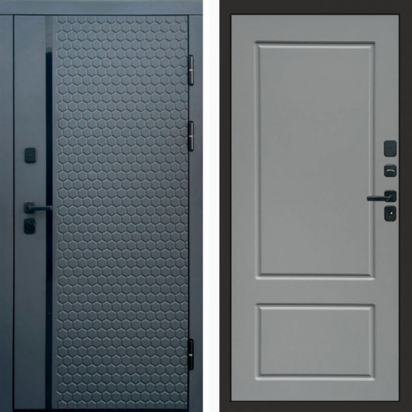 Входная дверь Termo-Door Simple Графит - Марсель Grey софт
