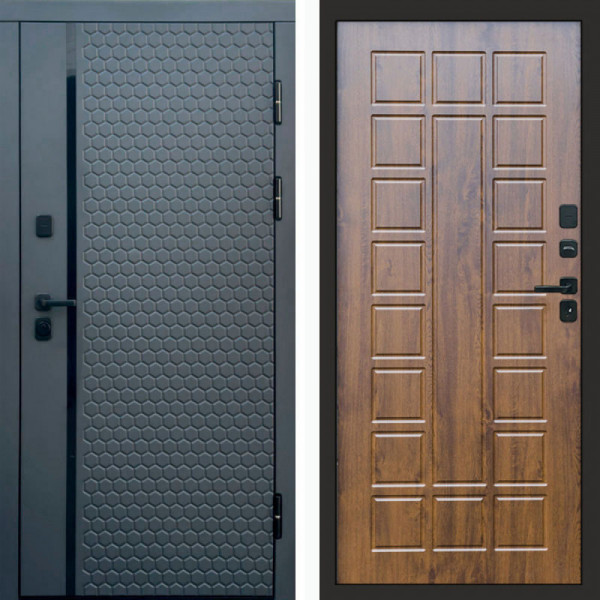 Входная дверь Termo-Door Simple Графит - Престиж дуб