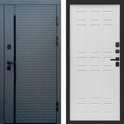 Входная дверь Termo-Door Simple Графит - Спарта белое дерево