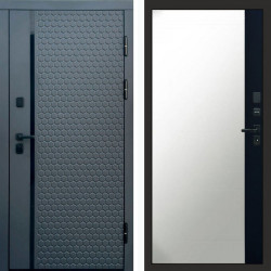 Входная дверь Termo-Door Simple Графит - Зеркало Фацет Черный кварц