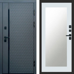 Входная дверь Termo-Door Simple Графит - Зеркало Триумф Белый софт