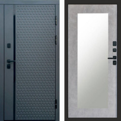 Входная дверь Termo-Door Simple Графит - Зеркало Триумф бетон светлый