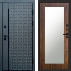 Входная дверь Termo-Door Simple Графит - Зеркало Триумф дуб