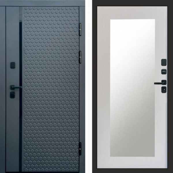 Входная дверь Termo-Door Simple Графит - Зеркало Триумф лиственница