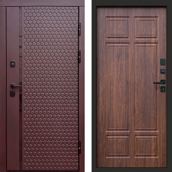 Входная дверь Termo-Door Simple Шоколад - Без серии Орех премиум
