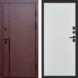 Входная дверь Termo-Door Simple Шоколад - Flat Белый софт