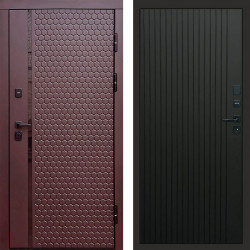 Входная дверь Termo-Door Simple Шоколад - Flat Черный кварц