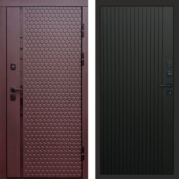 Входная дверь Termo-Door Simple Шоколад - Flat Черный кварц