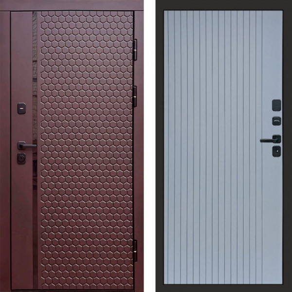 Входная дверь Termo-Door Simple Шоколад - Flat Grey софт