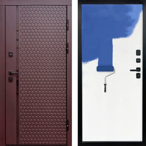 Входная дверь Termo-Door Simple Шоколад - Гладкая Панель Под Покраску Под покраску (грунт)