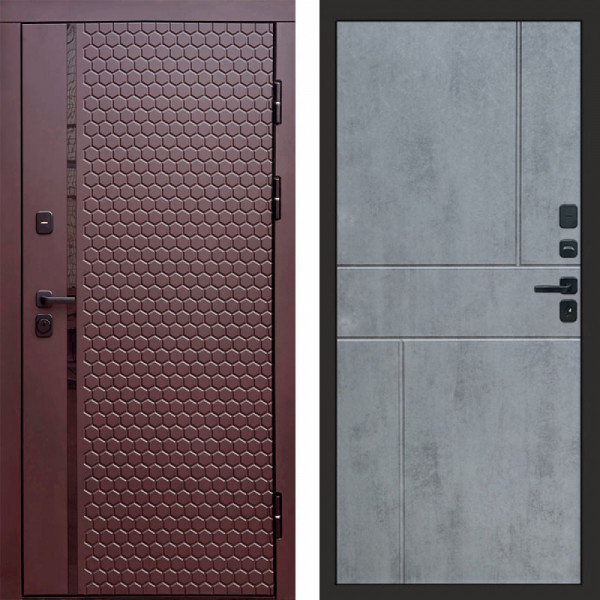 Входная дверь Termo-Door Simple Шоколад - Горизонт бетон темный