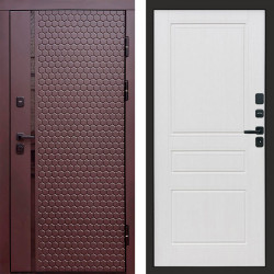 Входная дверь Termo-Door Simple Шоколад - Классика белое дерево