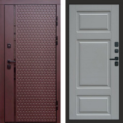 Входная дверь Termo-Door Simple Шоколад - Лион Grey софт
