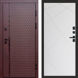 Входная дверь Termo-Door Simple Шоколад - Лучи белый