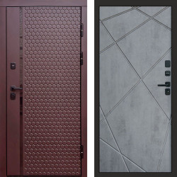 Входная дверь Termo-Door Simple Шоколад - Лучи бетон темный