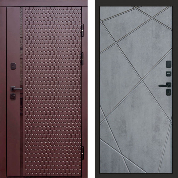 Входная дверь Termo-Door Simple Шоколад - Лучи бетон темный