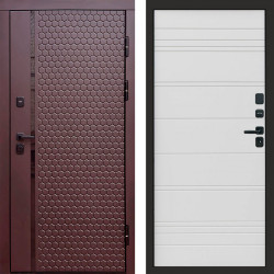 Входная дверь Termo-Door Simple Шоколад - Лучи White line