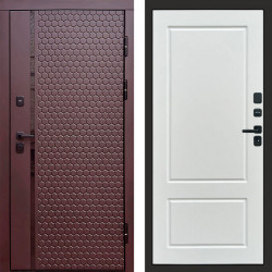 Входная дверь Termo-Door Simple Шоколад - Марсель Белый софт
