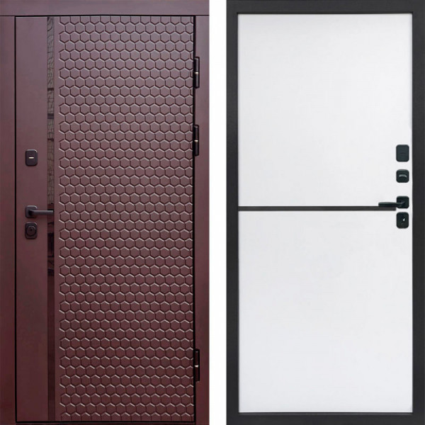 Входная дверь Termo-Door Simple Шоколад - Нео White