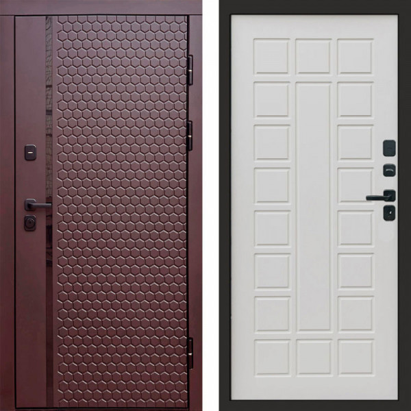 Входная дверь Termo-Door Simple Шоколад - Престиж бежевый матовый