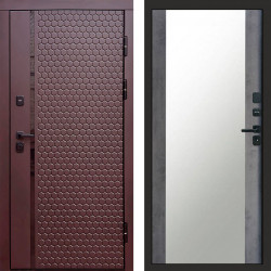 Входная дверь Termo-Door Simple Шоколад - Зеркало бетон темный