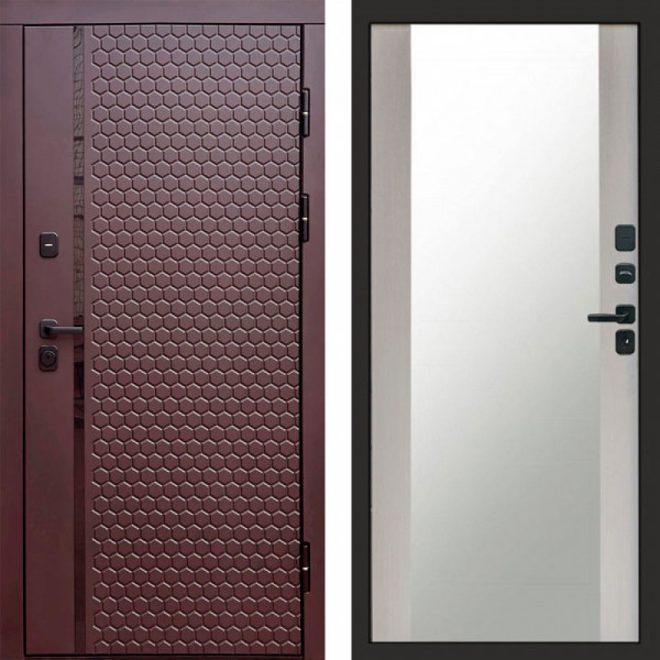 Входная дверь Termo-Door Simple Шоколад - Зеркало лиственница
