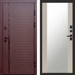 Входная дверь Termo-Door Simple Шоколад - Зеркало Слоновая кость