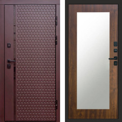 Входная дверь Termo-Door Simple Шоколад - Зеркало Триумф дуб