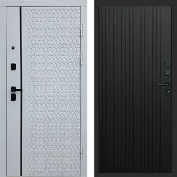 Входная дверь Termo-Door Simple White - Flat Черный кварц