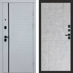 Входная дверь Termo-Door Simple White - Горизонт бетон светлый