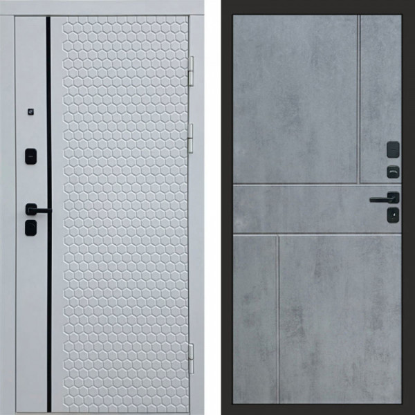 Входная дверь Termo-Door Simple White - Горизонт бетон темный