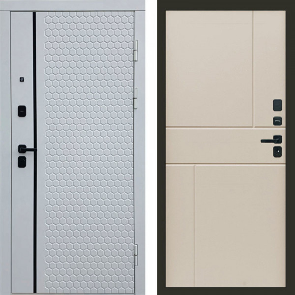 Входная дверь Termo-Door Simple White - Горизонт Слоновая кость