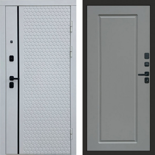 Входная дверь Termo-Door Simple White - Гранд Grey софт