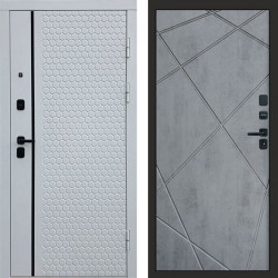 Входная дверь Termo-Door Simple White - Лучи бетон темный