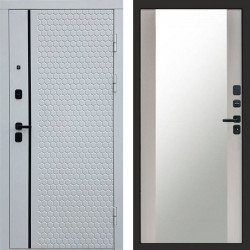 Входная дверь Termo-Door Simple White - Зеркало лиственница
